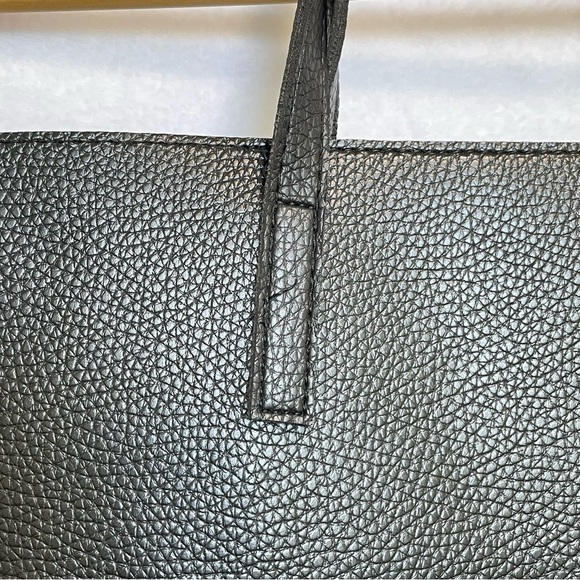 Vince Camuto Tote Vegan Pebbled Leather
Carryall Bag Purse Black and Grey - Picture 4 of 8